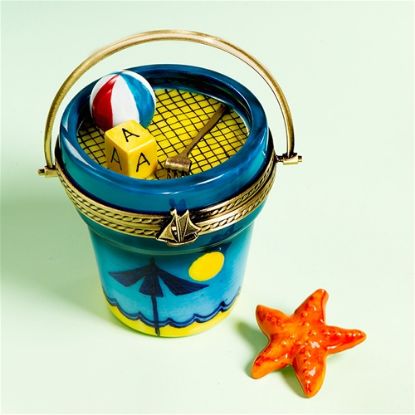 Picture of Limoges Beach Bucket with Starfish Box