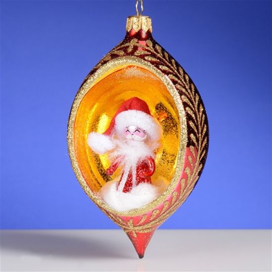 Picture of De Carlini Santa in Drop Ornament