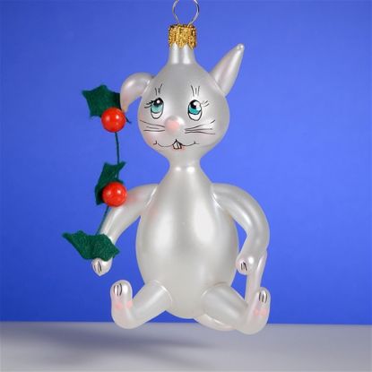 Picture of De Carlini Vintage White Rabbit with Branch Ornament