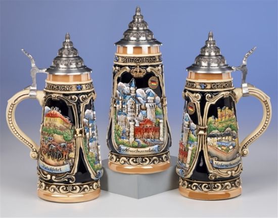 Picture of Neuschwanstein Castle German Beer Stein 0.5 liter, Each. 