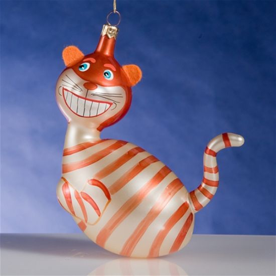 Picture of De Carlini Orange and White Cat Ornament