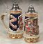 Picture of German Santa on Sled Beer Stein