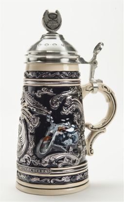 Picture of Harley Davidson 105 Years  Ltd Ed German Beerstein with Pewter Lid