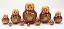 Picture of Russian Hand Painted Gold Flowers Red Matryoshka