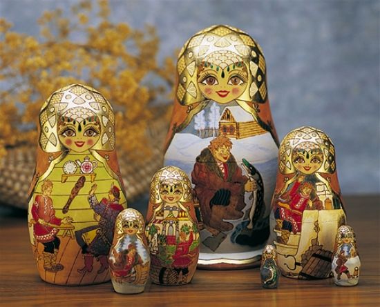 Picture of Russian Hand Painted Magic Pike Matryohska