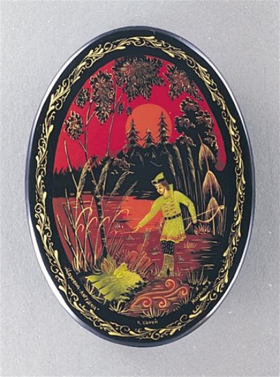 Picture of Prince Frog Russian Lacquer Box, 3"