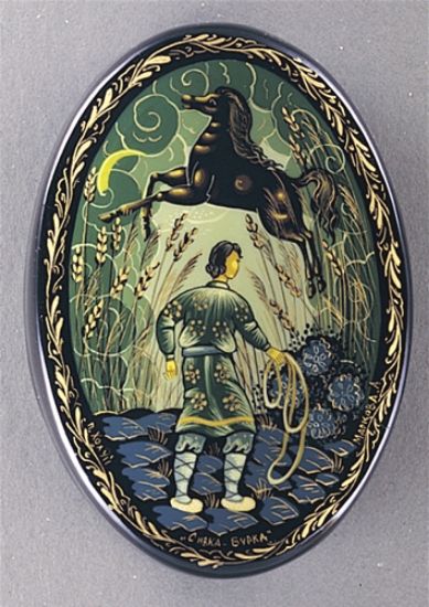 Picture of Ivan and the Humpack Pony Russian Lacquer Box