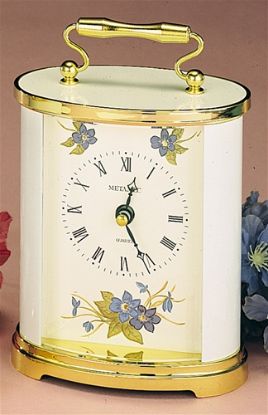Picture of British Clock with Blue Flowers