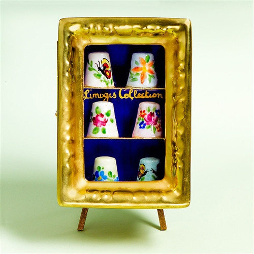 The Cottage Shop - Limoges Thimble Display Case on Easel Box