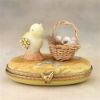 Picture of Limoges Chicken with Basket of Eggs Box