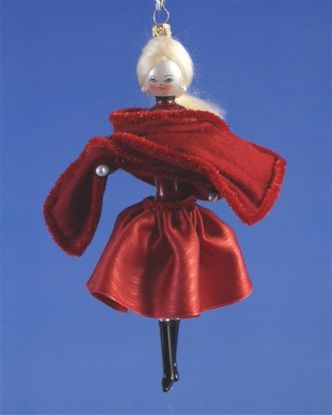 Picture of De Carlini Blonde with Red Cape Ornament