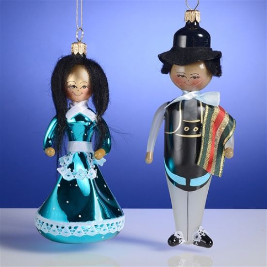 Picture of De Carlini Vintage South American Dancing Couple Ornaments 