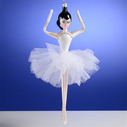Picture of De Carlini White Swan Lake Ballerina Ornament