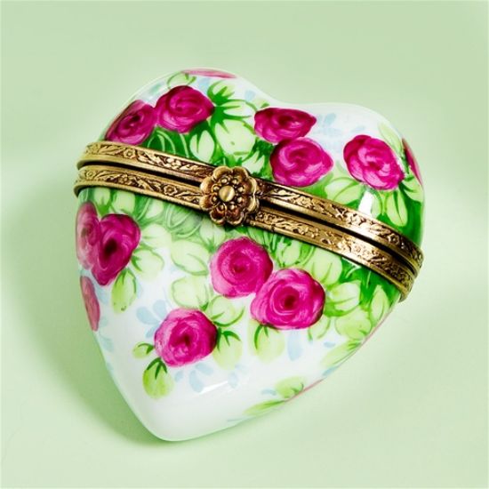 Picture of Limoges I Love You Heart with Red Roses Box 