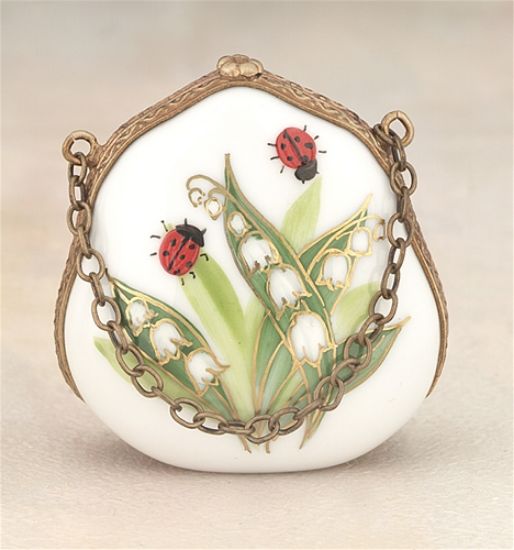 Picture of Limoges Lily of the Valley and Ladybugs Purse Box