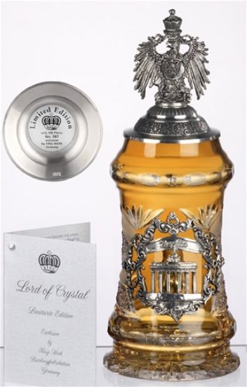 Picture of Lord of Crystal Ambar German Beer Stein with Berlin Crest