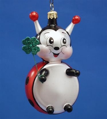 Picture of De Carlini Ladybug with Clover Ornament