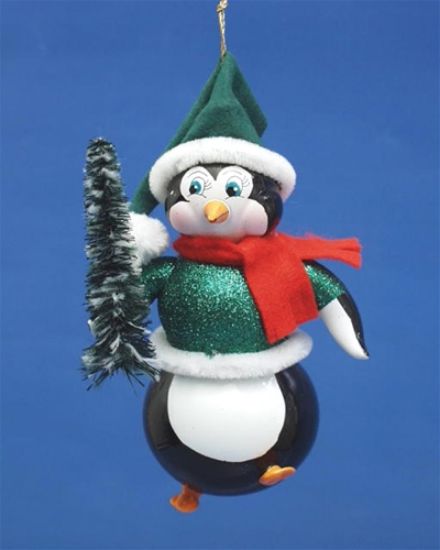 Picture of De Carlini Penguin with Tree Ornament