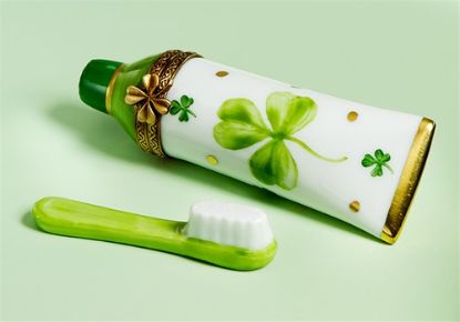 Picture of Limoges St Patricks Day Irish ToothPaste with Brush and Clover Box 