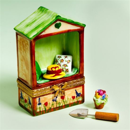 Picture of Limoges Garden Scene in House with Tools Box