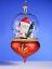 Picture of De Carlini Santa with Tree in Red Globe Ornament