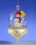 Picture of De Carlini Snowman in White Globe Ornament