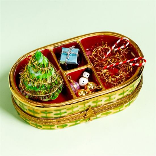Picture of Limoges Christmas Basket with Goodies Box