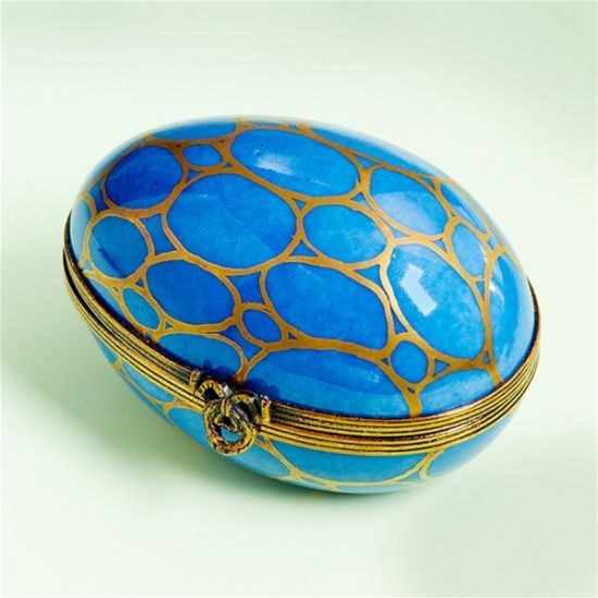 Picture of Limoges Blue and Gold Egg Box