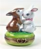 Picture of Limoges Brown and White Bunnies on Grass Box