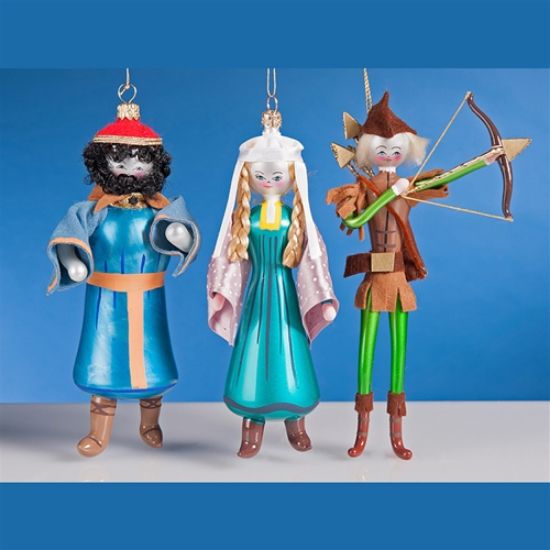 Picture of De Carlini Robin Hood Set of Italian Ornaments