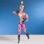 Picture of De Carlini Wrestler in Purple Christmas Ornament