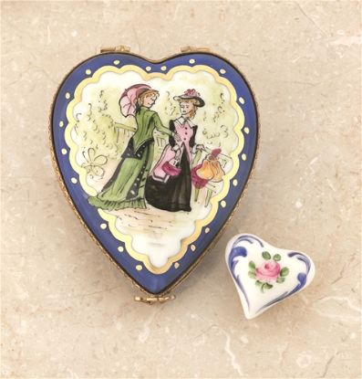 Picture of Limoges Women Gossip Heart Box with Heart  