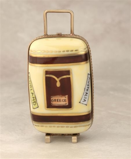 Picture of Limoges Yellow Carry on Traveling Luggage Box