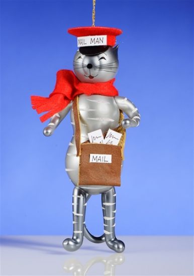 Picture of De Carlini Mailman Cat Christmas Ornament