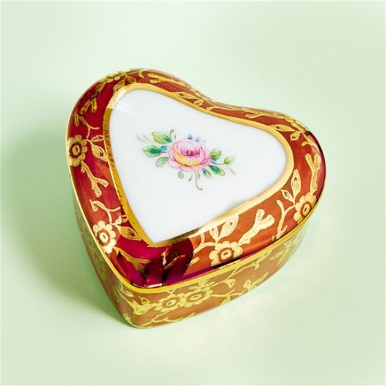 Picture of Limoges Antique Heart with a Pink Rose Box