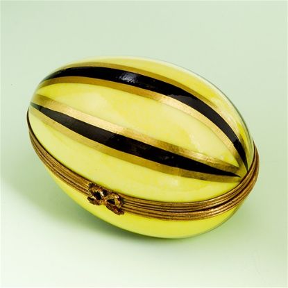 Picture of Limoges Black and Yellow Egg Box