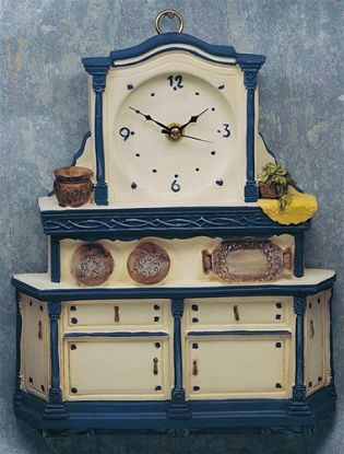 Picture of Italian Dresser Hand Painted Resin Wall Clock 