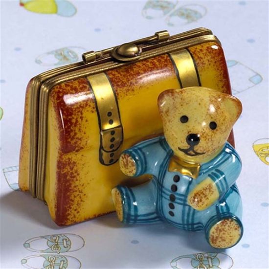 Picture of Limoges Teddy with School Bag Box