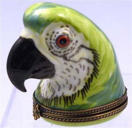 Picture of Limoges Green Parrot's Head Box