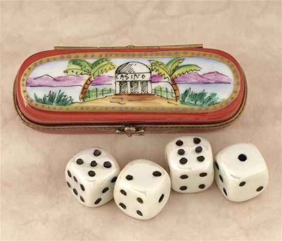 Picture of Limoges Monaco Casino Box with Dice