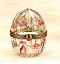 Picture of Limoges Style Crystal Egg with Flowers and Ribbons Box