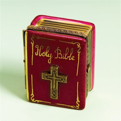 Picture of Limoges Burgundy Bible Box