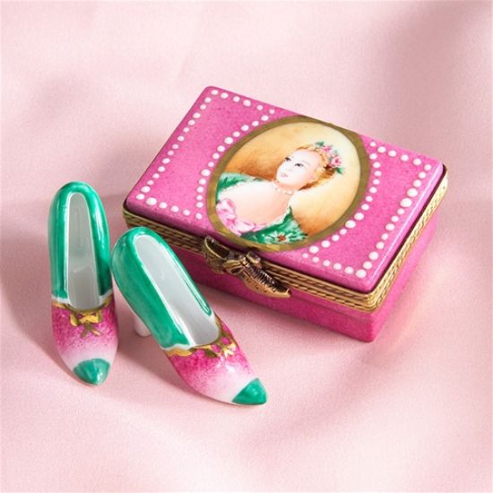 Picture of Limoges Marquise de Pompadour  Shoes Box with Shoes