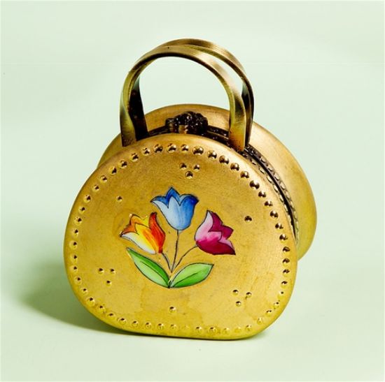 Picture of Limoges Gold Purse with Tulips Box