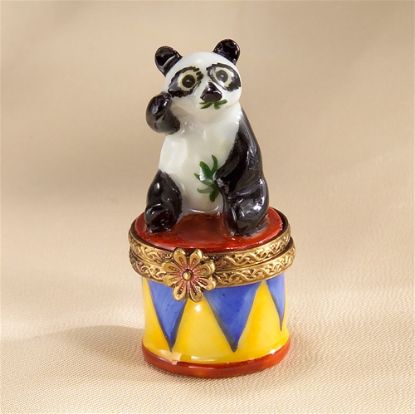 Picture of Limoges Mini Panda on Drum Box