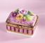 Picture of Limoges Burgundy Stripes and Roses Box