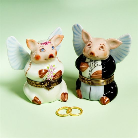 Picture of Limoges Wedding Pigs Boxes with Wedding Boxes 