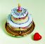 Picture of Limoges Blue and Pink Happy Birthday Cake Box with Heart