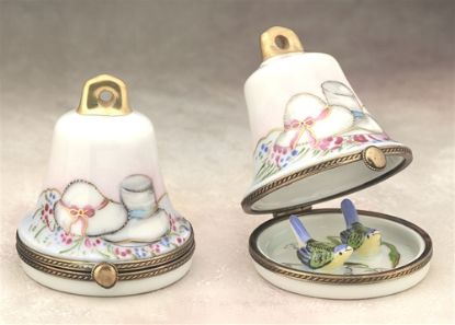 Picture of Limoges Wedding Bell Box with Birds , Each