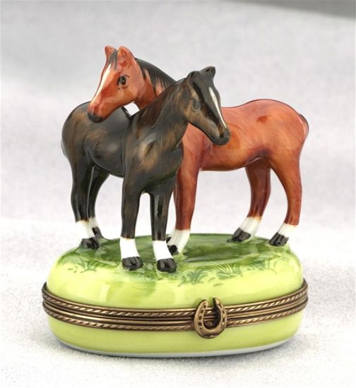 Picture of Limoges Two Horses Box